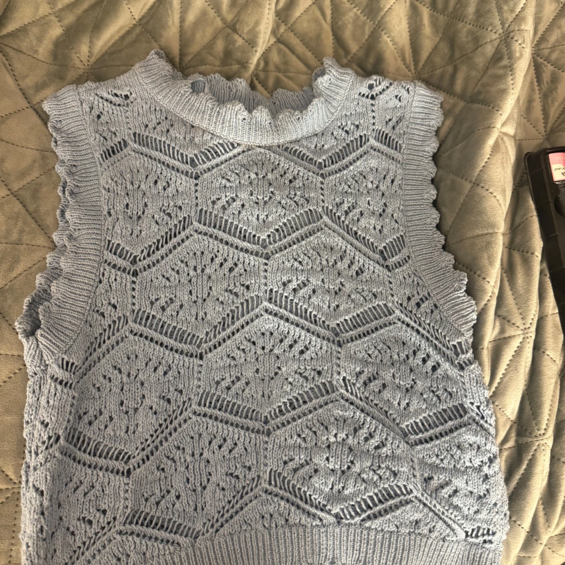 Blå stickad topp från ONLY - 1