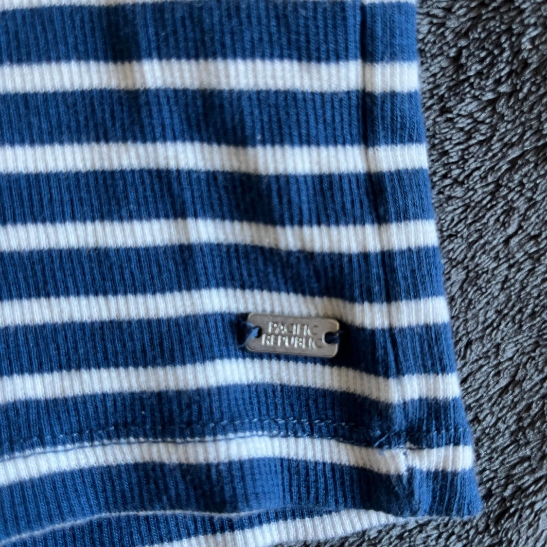 Blå vit randigt linne - 91