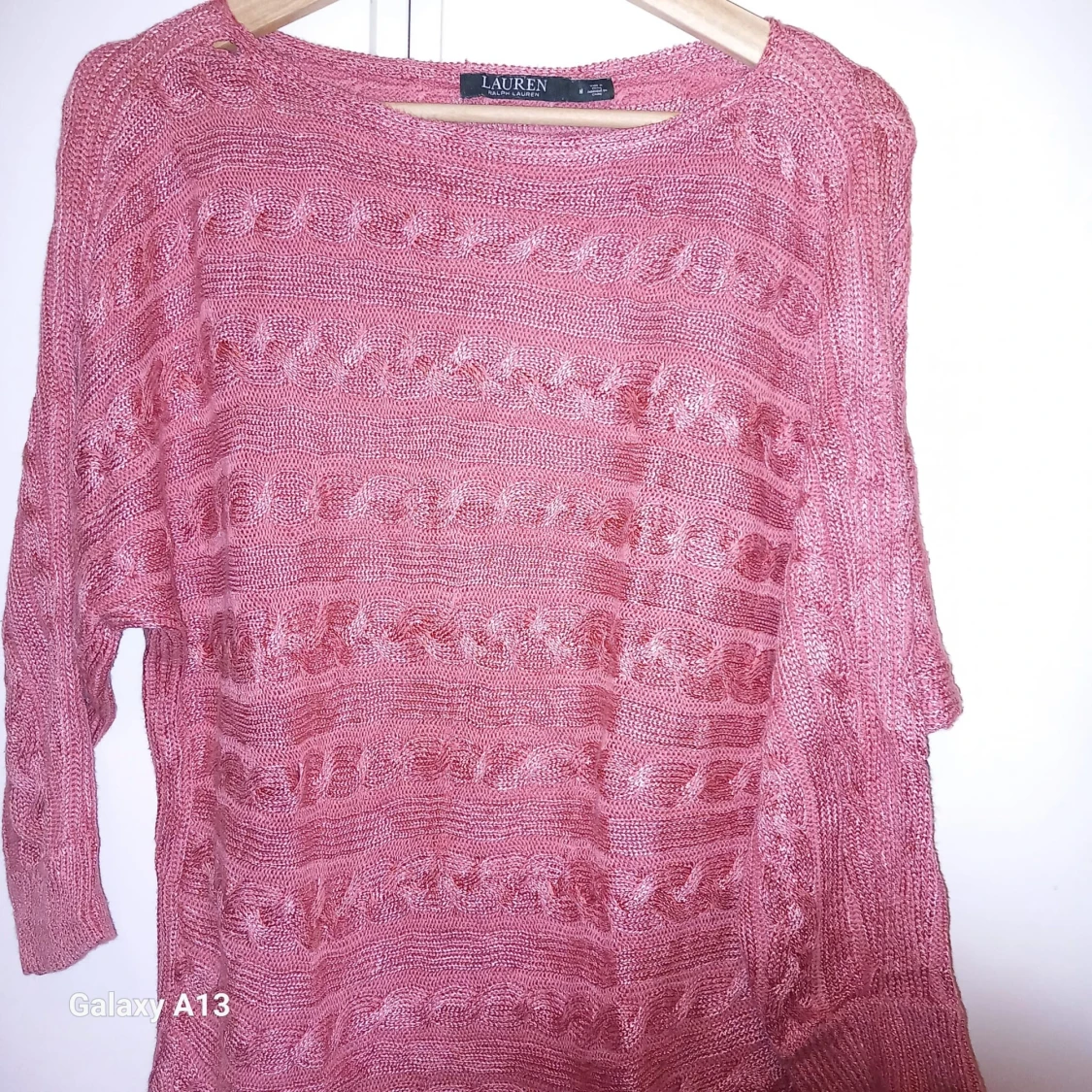 Rosa stickad tröja från Lauren Ralph Lauren