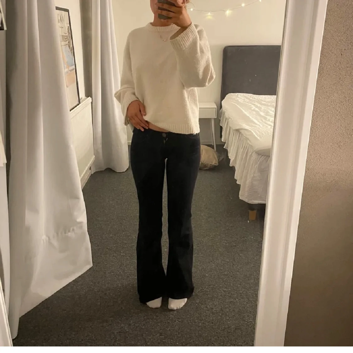 Svarta bootcut jeans