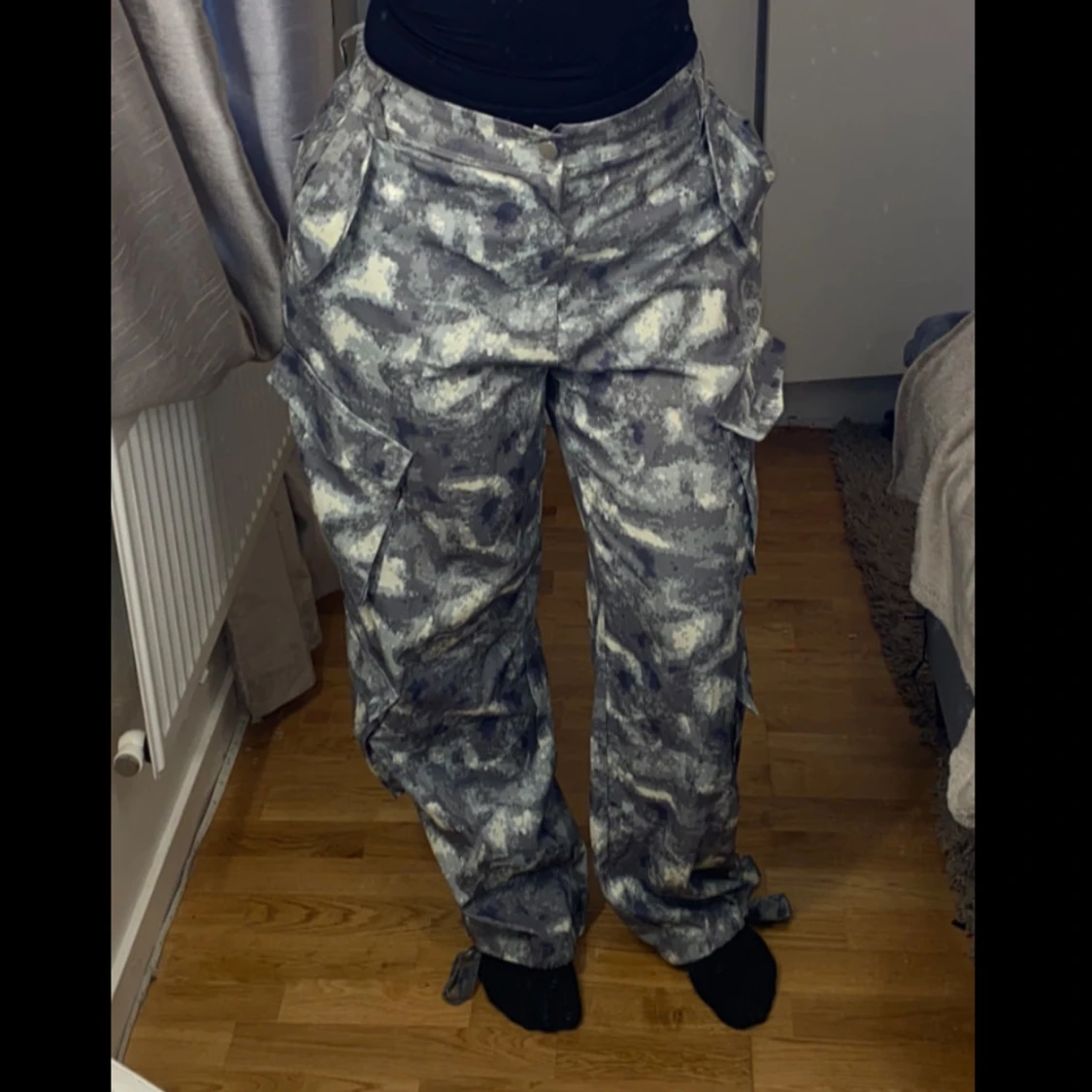 Grå/gröna camo cargopants