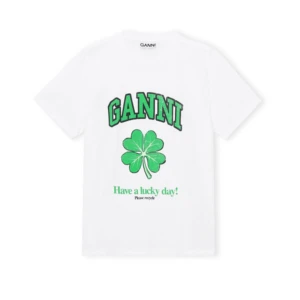 T-shirt från Ganni - Säljer denna topp ifrån Ganni. Köpt för något år sen men endast använd 2 gånger. Nypris 995kr🤍