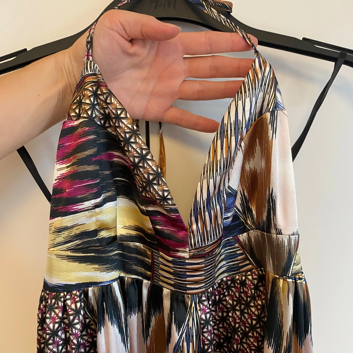 Maxi dress H&M satin backless beach - 91