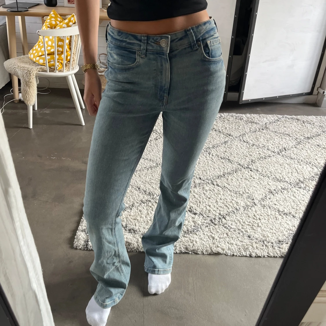 Bootcut medelhög midja, jeans  - 90