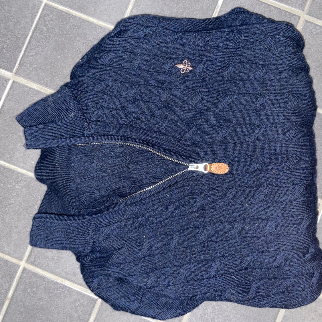 Mörkblå Morris Half-zip - 90