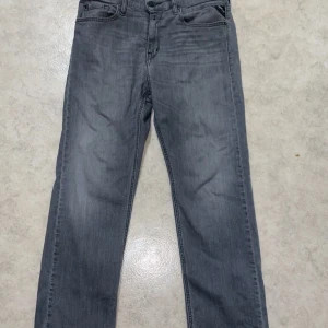 Grå jeans från Replay - Snygga grå jeans från Replay med klassisk femficksdesign och knappgylf. De har en stilren look med diskreta sömmar och en bekväm passform. Perfekta för en avslappnad stil. Den passar någon runt 175-179 cm