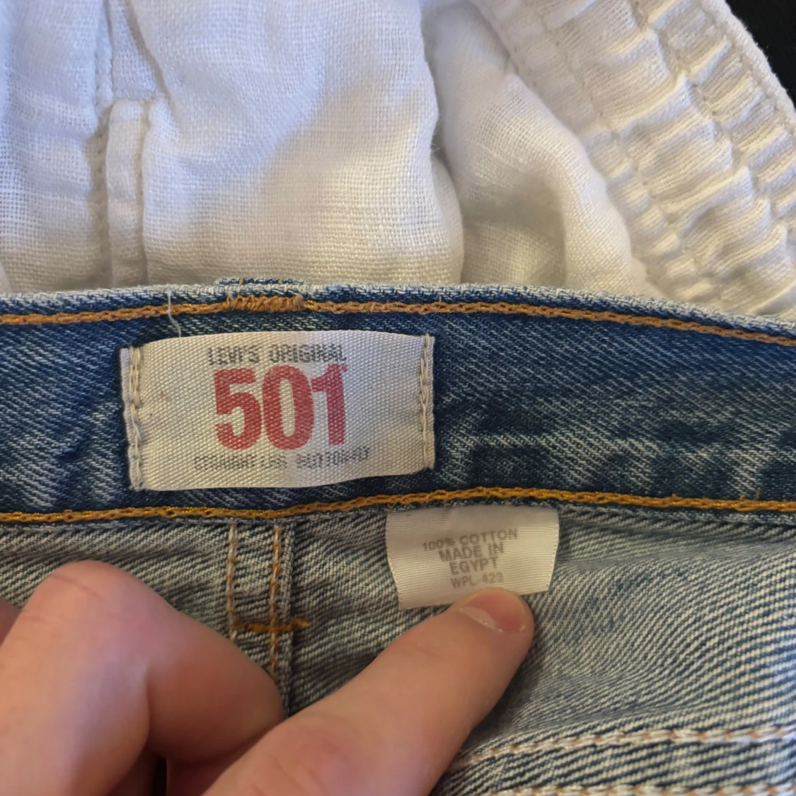 Levi's 501 jeans i ljusblå denim vintage - 3