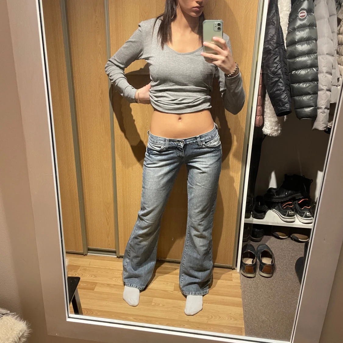 Lågmidjade bootcut jeans - 3