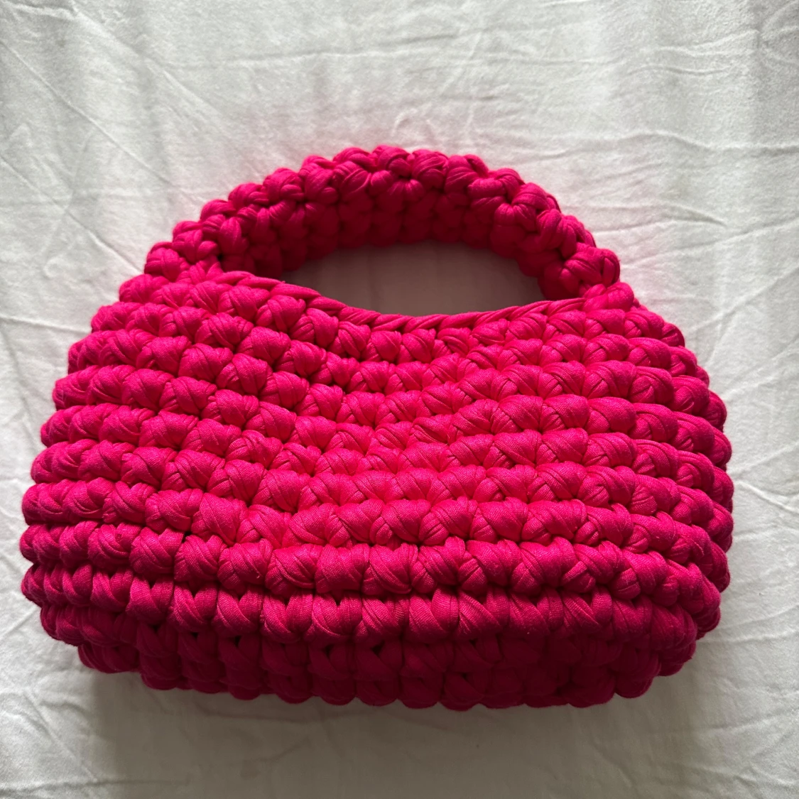 Rosa virkad handväska - 1