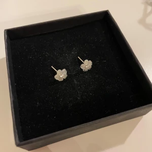 Blomformade örhängen i silver - Söta små örhängen i form av blommor, tillverkade i silver. Från Albrekts guld. Äkta silver.