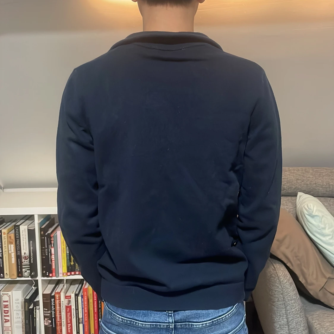 Helzip mörkblå tröja - 1