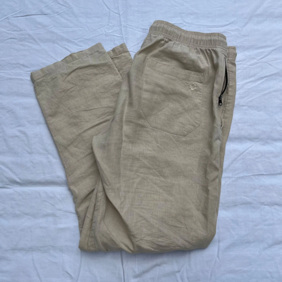 OAS linnebyxor beige