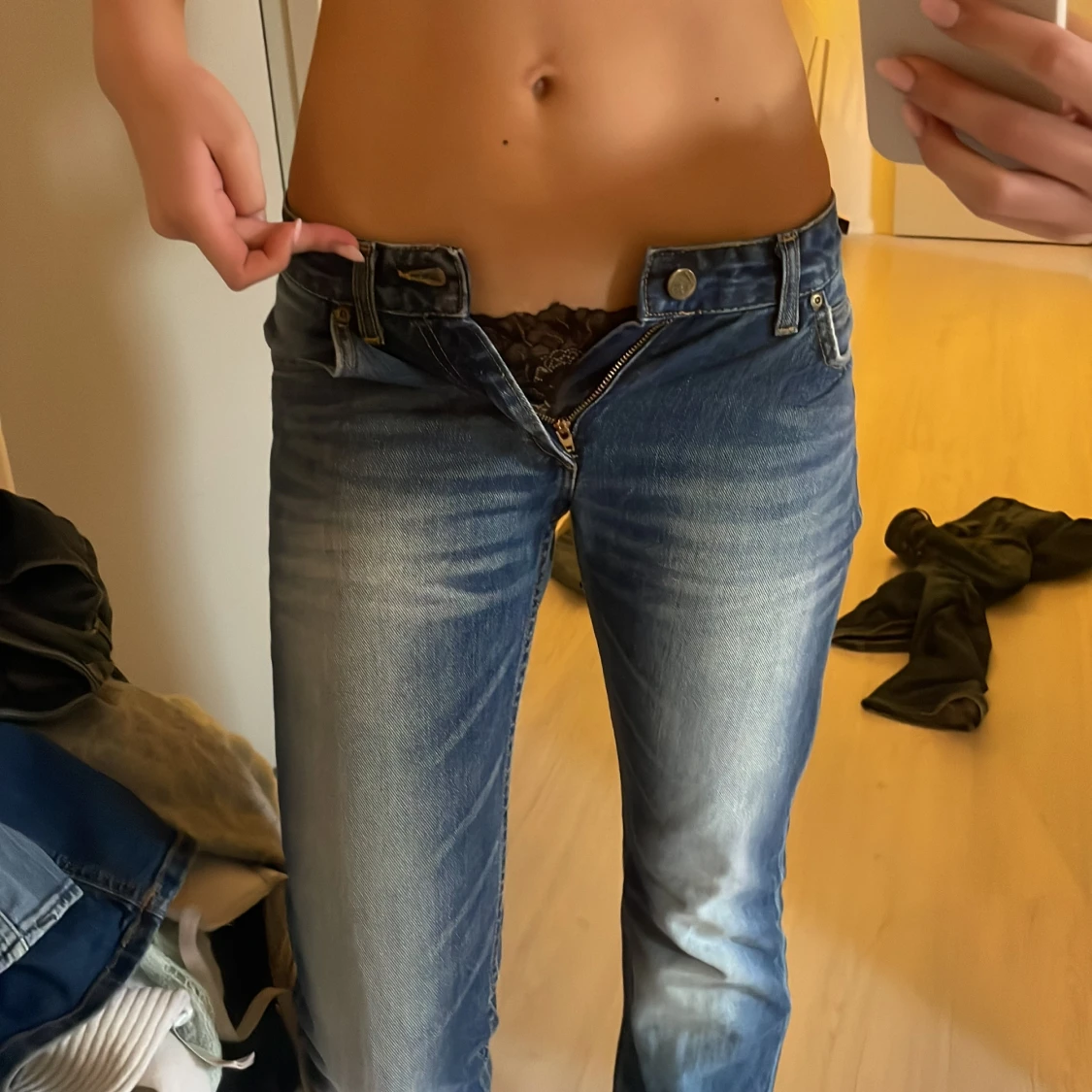 Lågmidjade lee jeans - 90