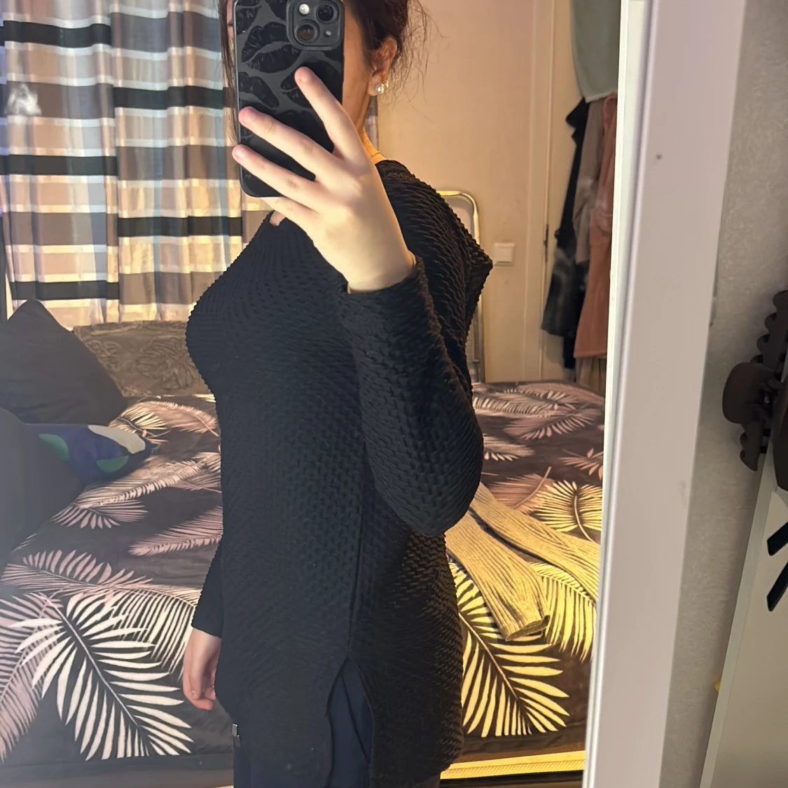 Svart stickad tröja - 90