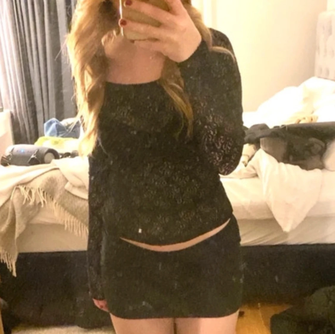 Långärmad spetströja - 91