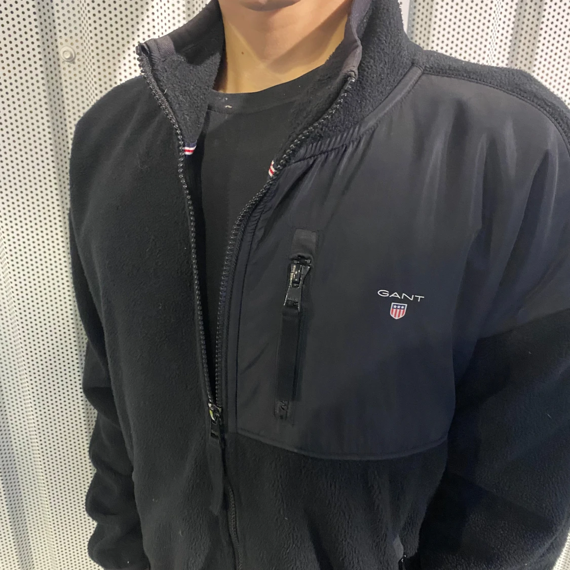 Svart fleecejacka från GANT