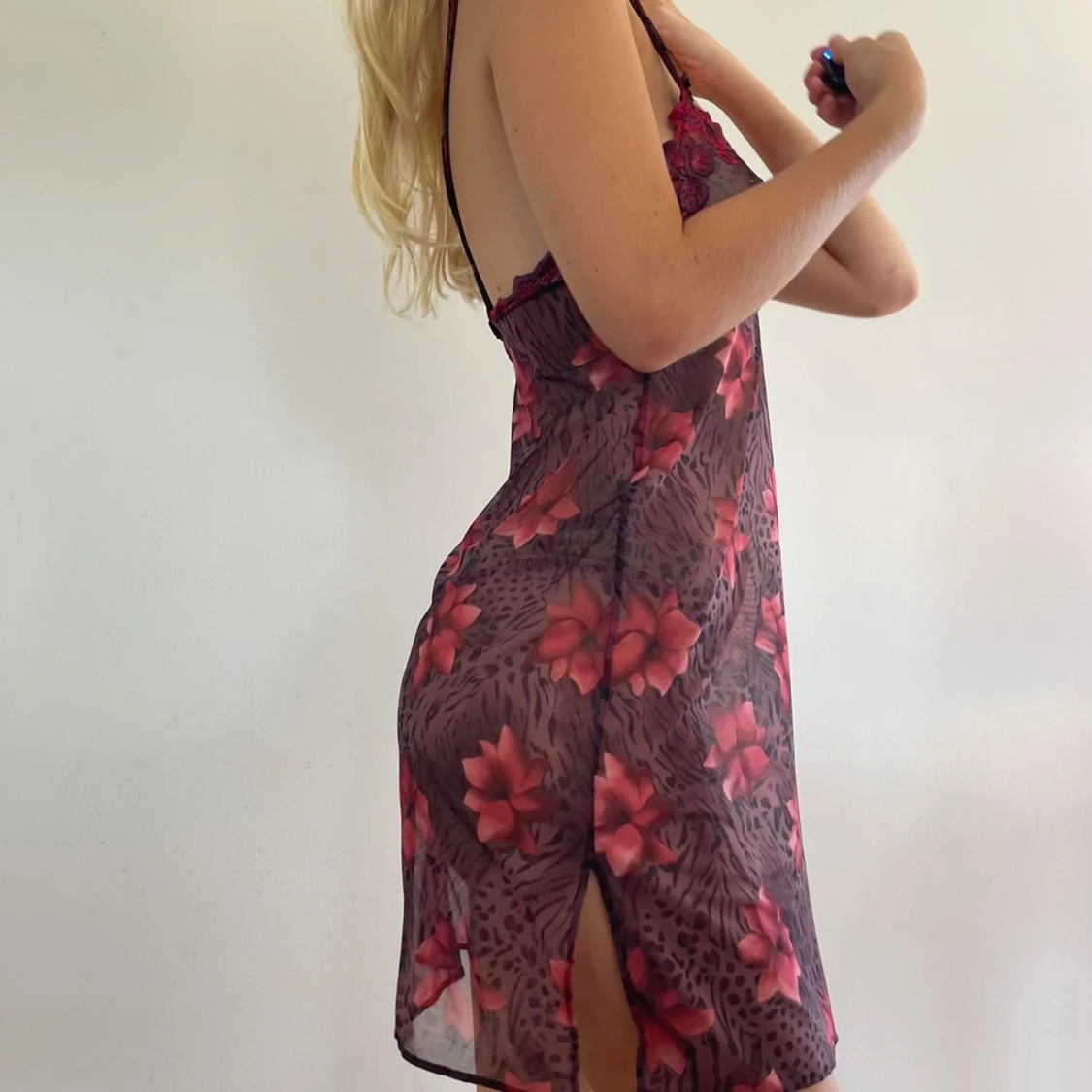 Blommig klänning - 91