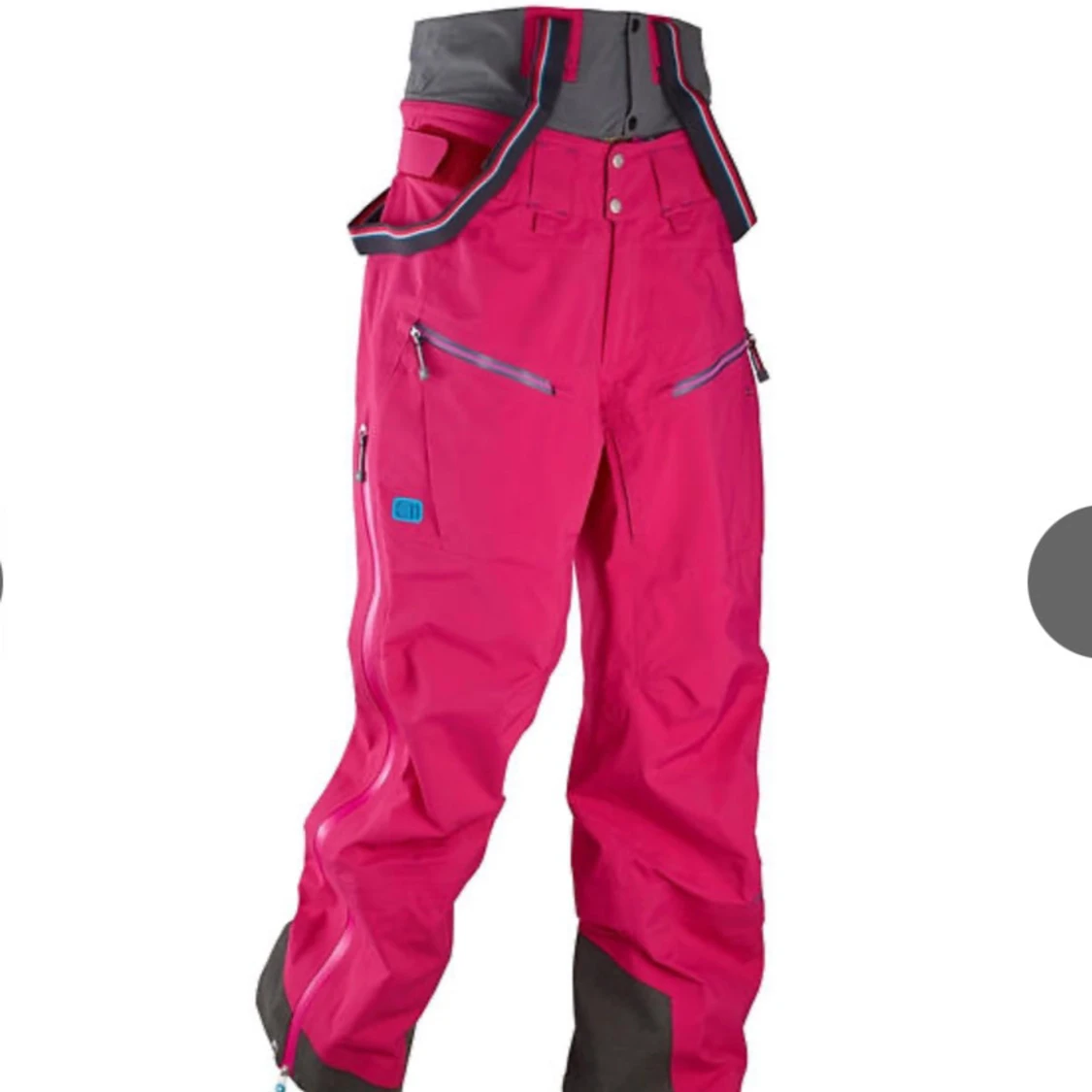 Rosa skidbyxor med dragkedjor