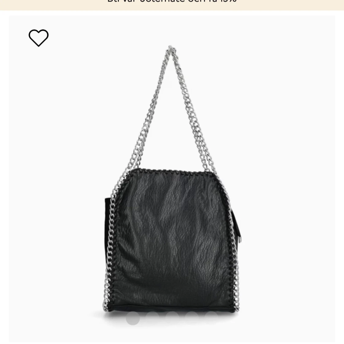 TiamoSvart axelväska med kedjedetaljer