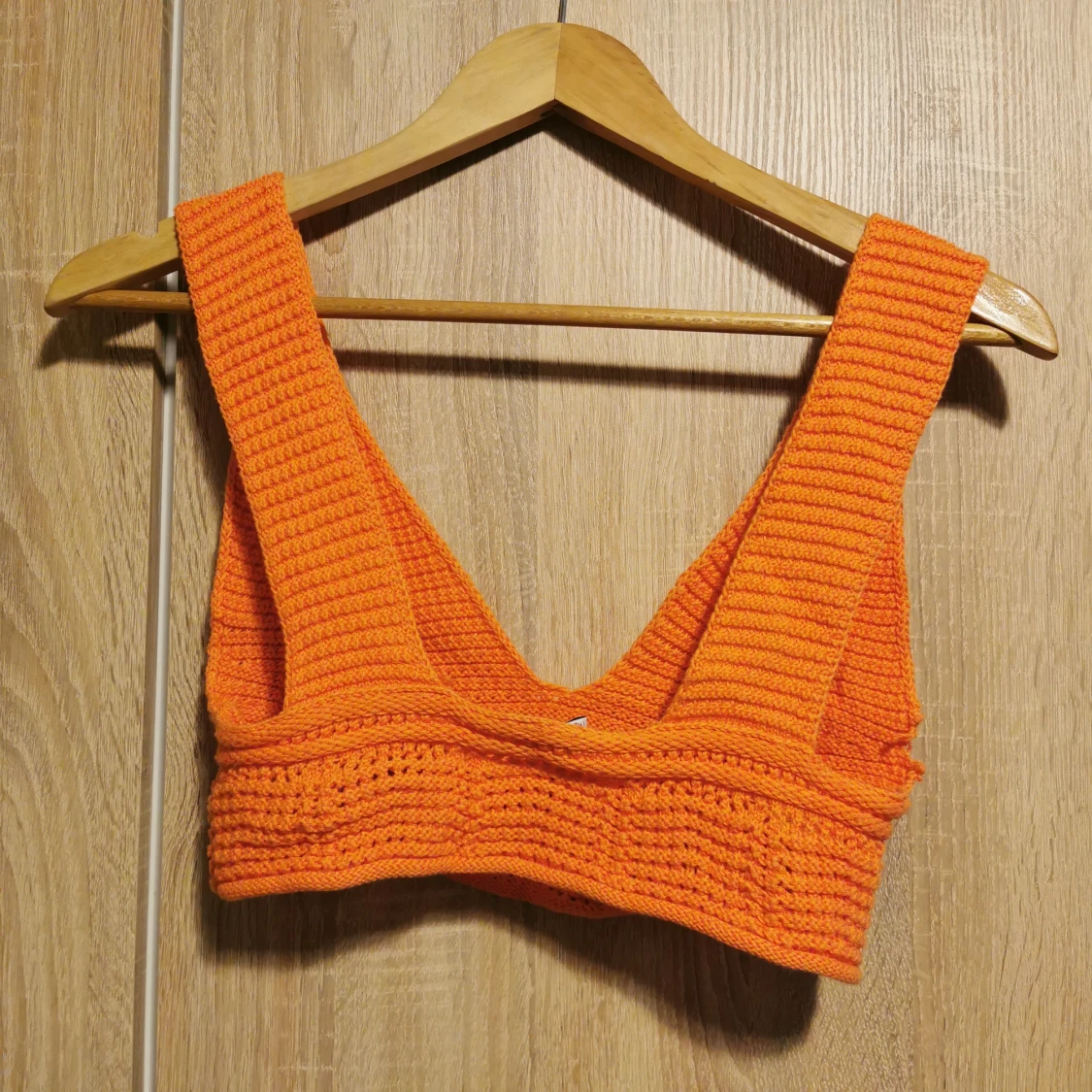 (S) Orange stickad topp från NLY Trend - 1