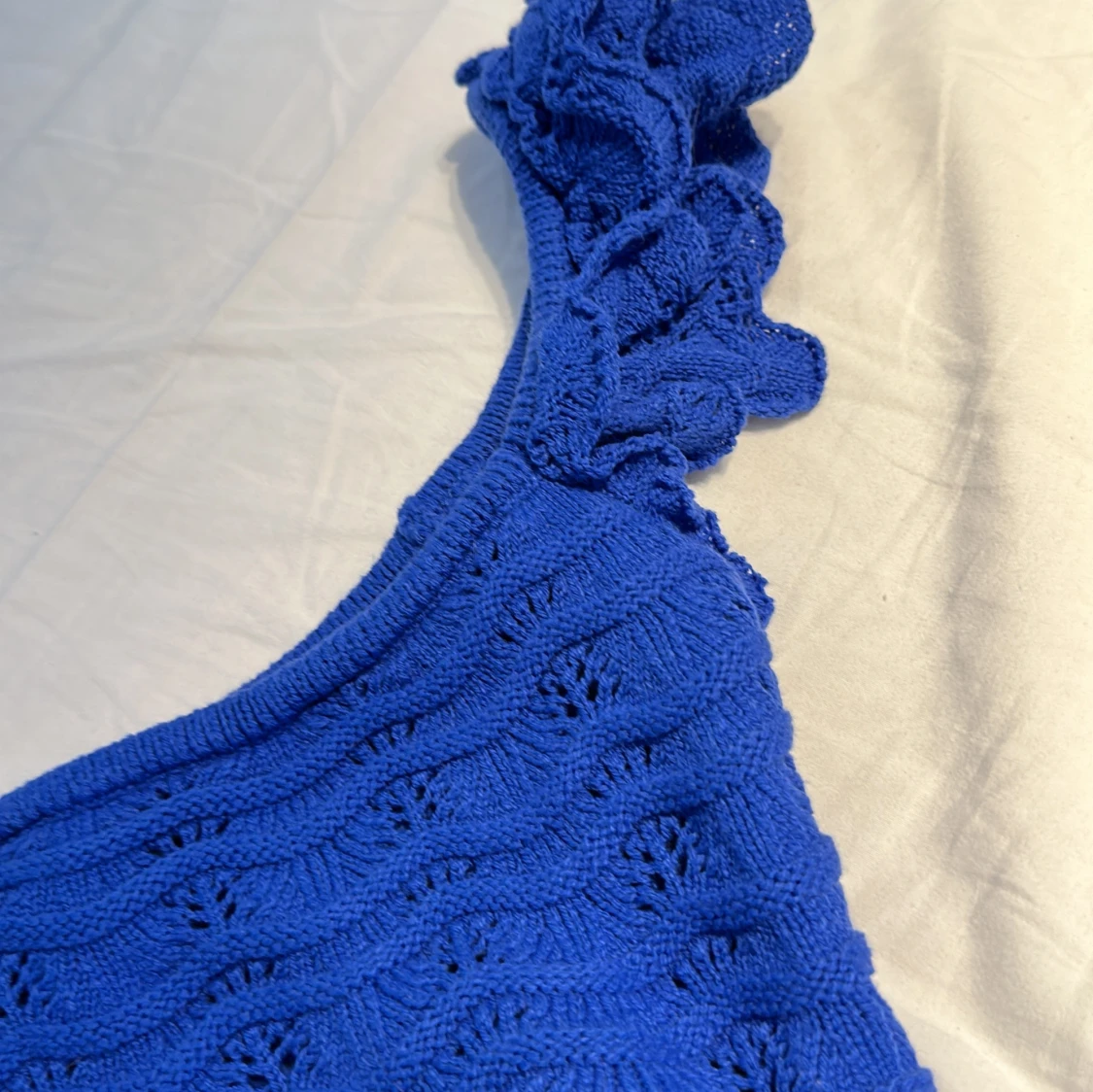 Blå sött crop top - 90