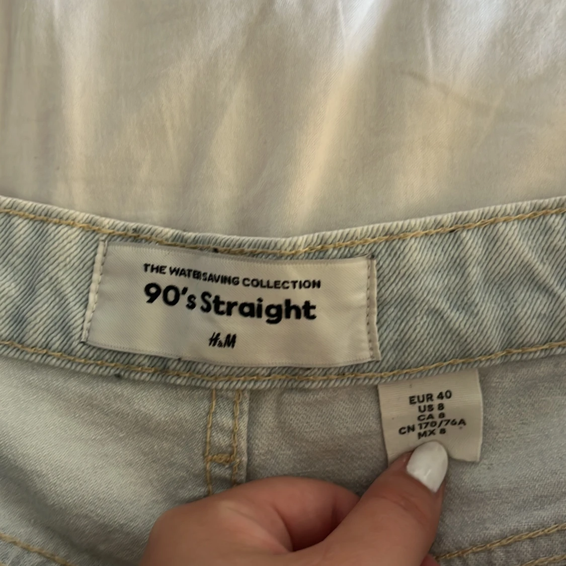 Ljusblå 90's Straight jeans från H&M - 91