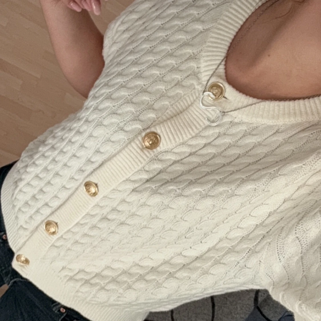 kabelstickad kofta - 90