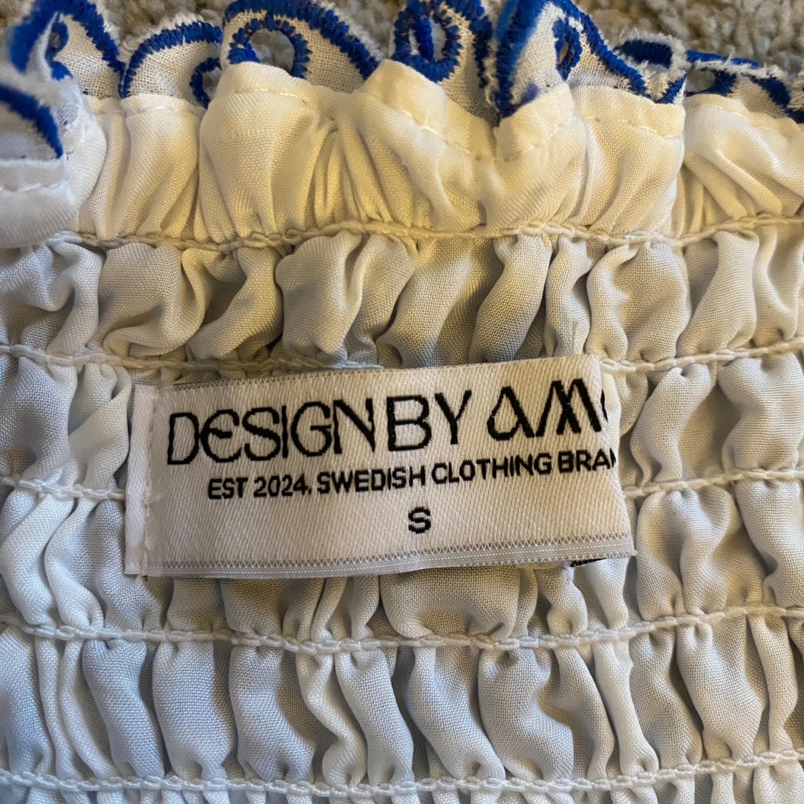 Blåvit sommarklänning- Estelle - 92