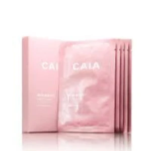 Ansiktsmask från CAIA - Säljer en förpackning med ansiktsmasker från CAIA från kalendern. Förpackningen är rosa och innehåller flera individuellt förpackade masker. Helt oöppnad