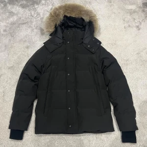 Svart dunjacka från Canada Goose - Säljer en svart dunjacka från Canada Goose med avtagbar huva och pälsdetalj. Jackan har långa ärmar och stängs med dragkedja. Bra kvalité, Kom dm för mer info 1:1k