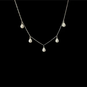 Silverhalsband med pärldroppar - Finns också i guld🩷 139kr/styck🥰är rostfritt 