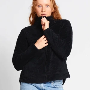 Svart fleecejacka - Mysig svart fleecejacka med dragkedja framtill. Perfekt för kyliga dagar och enkel att matcha med olika outfits. Jackan har en normal passform och långa ärmar.