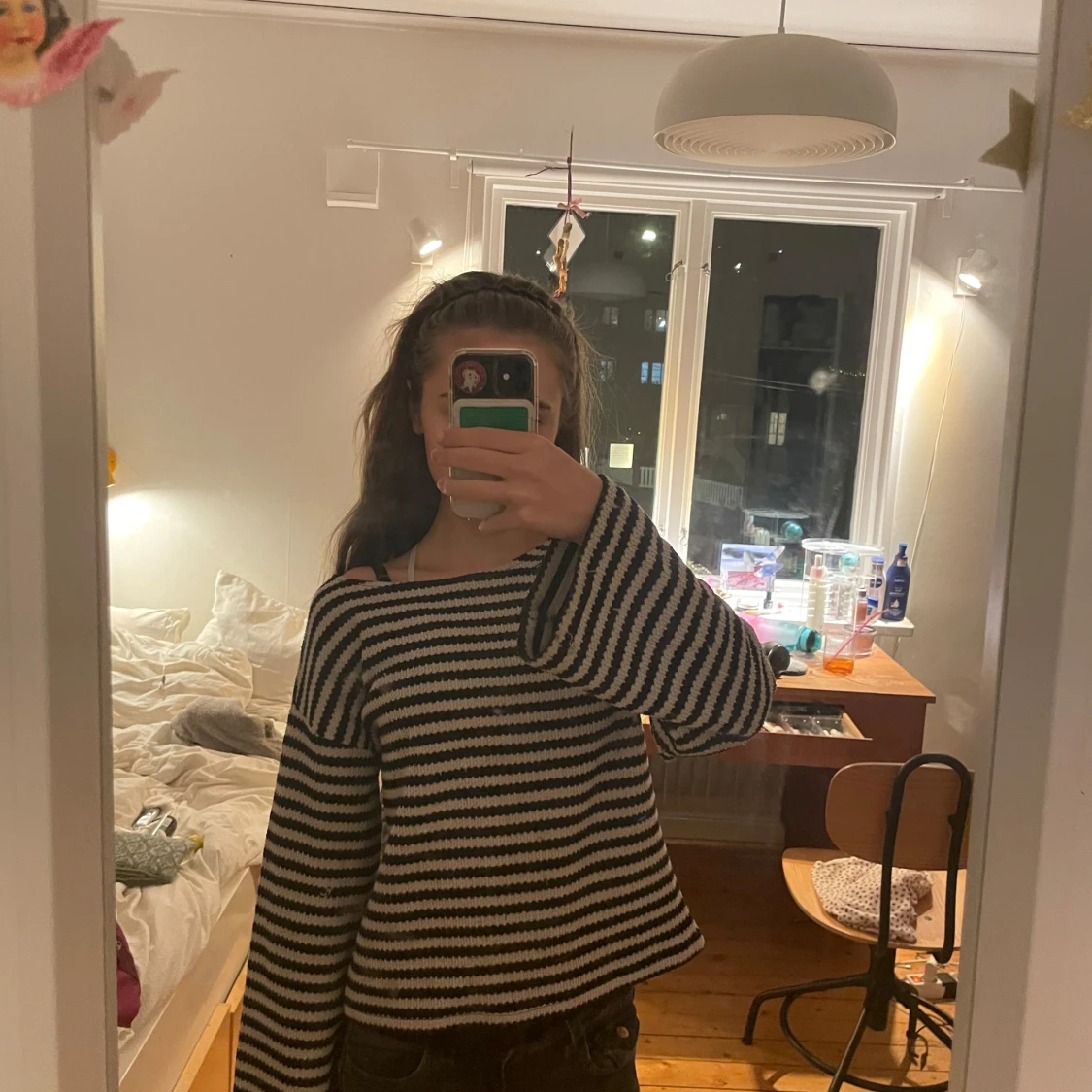 Randig stickad tröja