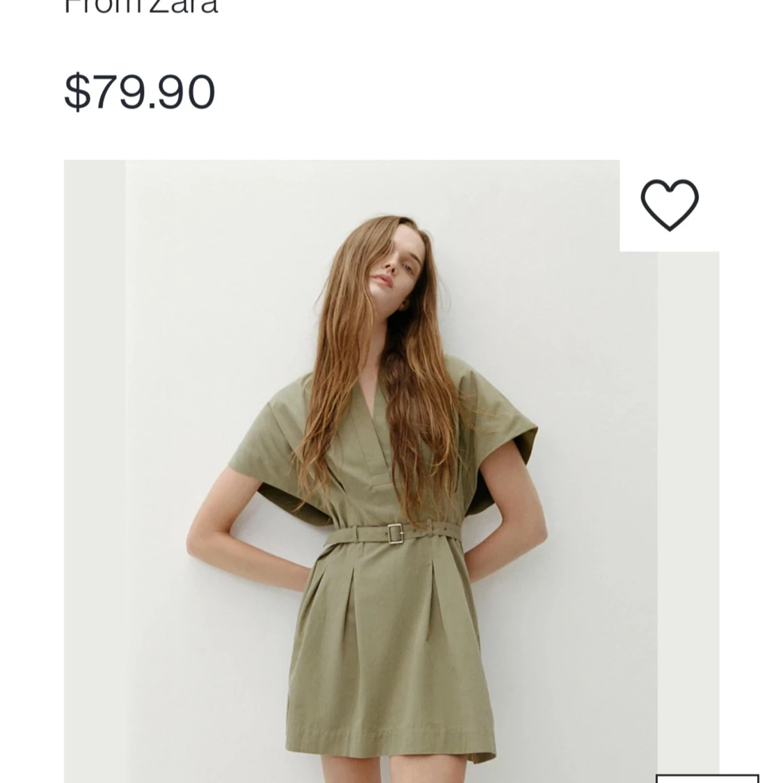 Olivgrön klänning från Zara