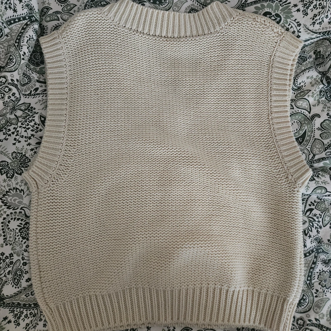 Cream stickad väst lindex - 2