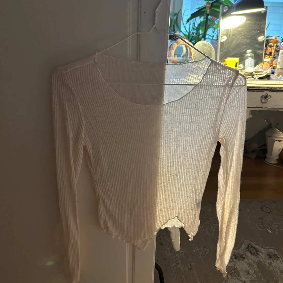 Vit see through topp