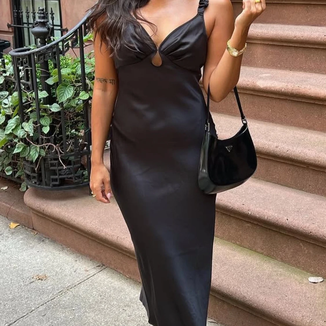 Adoore svart silkesklänning - 90