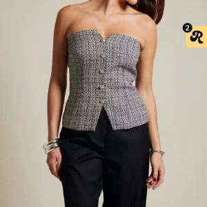 Elegant tubtopp med knappar - Snygg och stilren tubtopp, använd max 5 gånger. Strl 38 men  liten skulle säga 36 