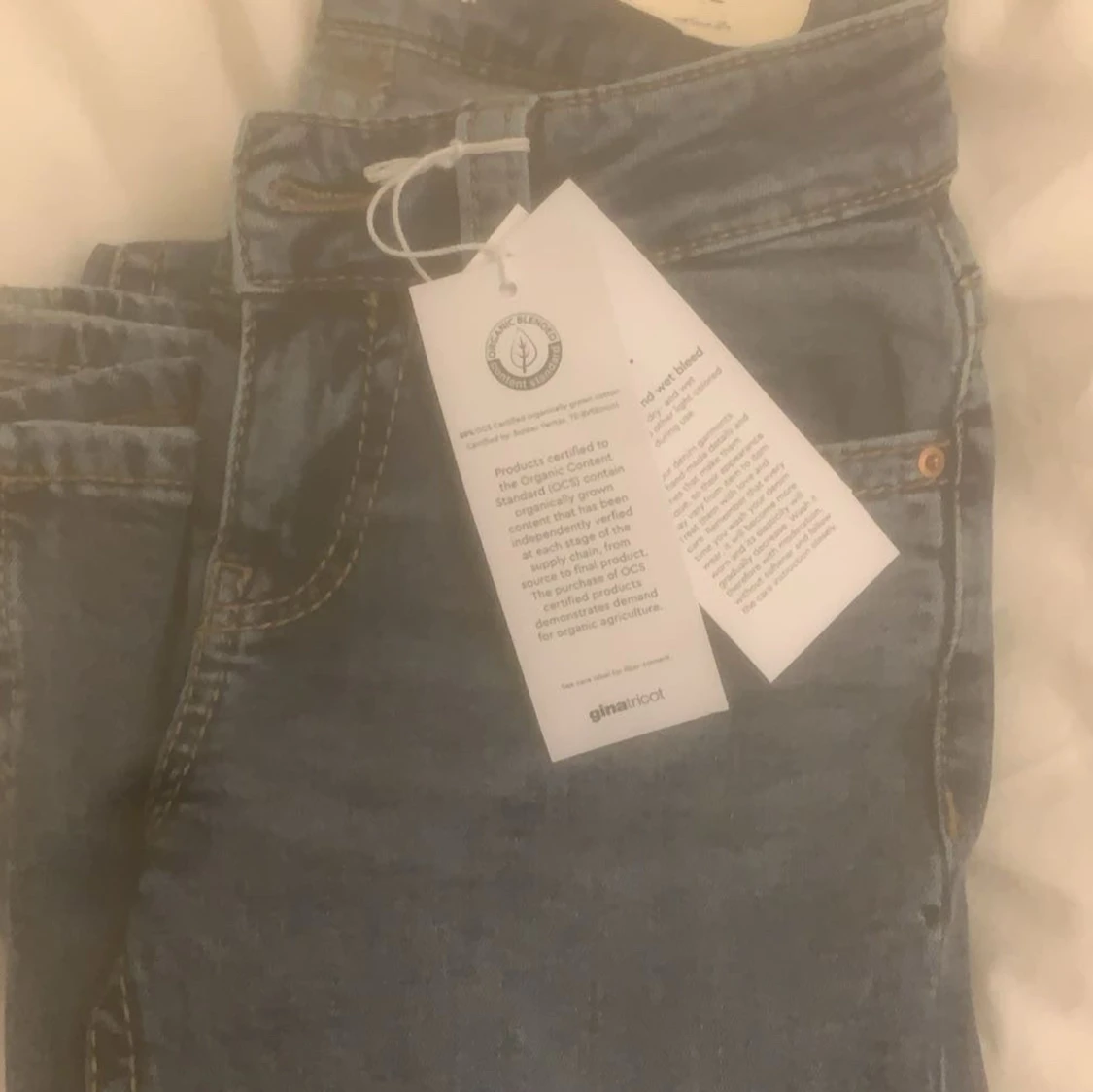 Blå jeans med låg midja - 92