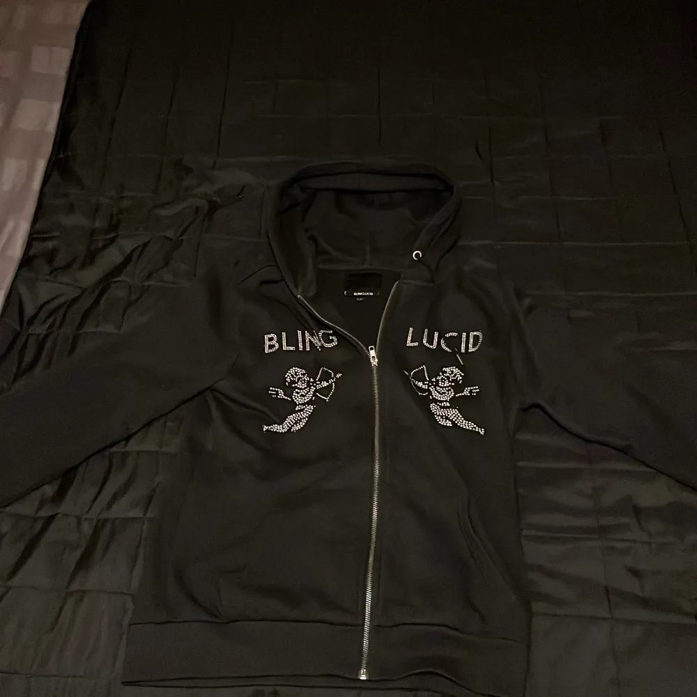 En väldigt snygg luvtröja från Bling Lucid i storlek S. Tröjan är i sparsamt skick och inga defekter. Nypris: 899kr       Hör av dig vid minsta fundering🙌. Hoodies.