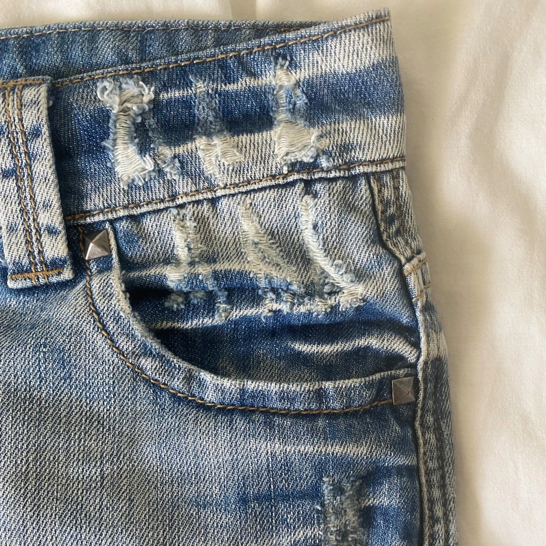 Lågmidjad minikjol denim - 93