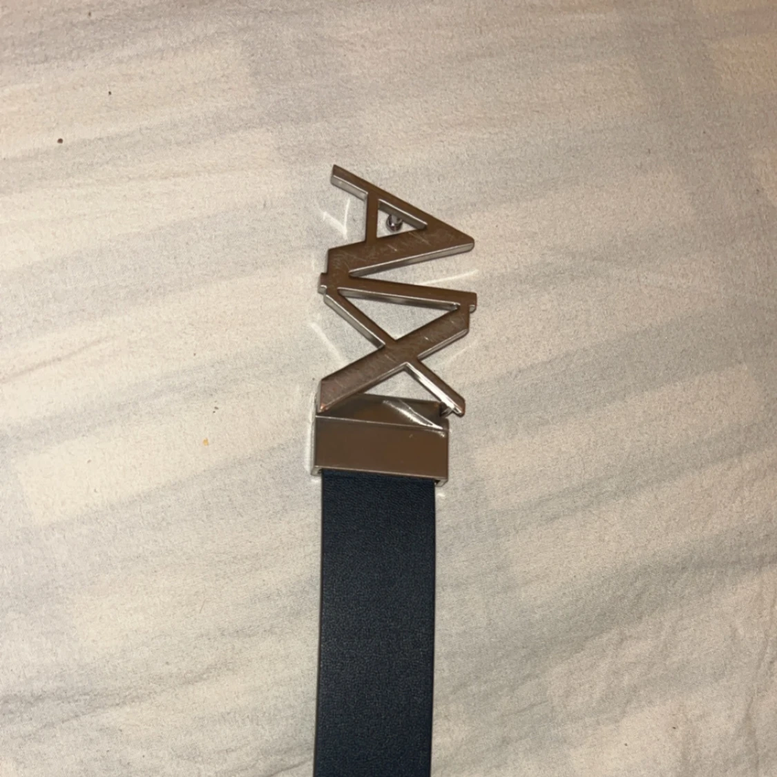 Svart/vit armani bälte - 1