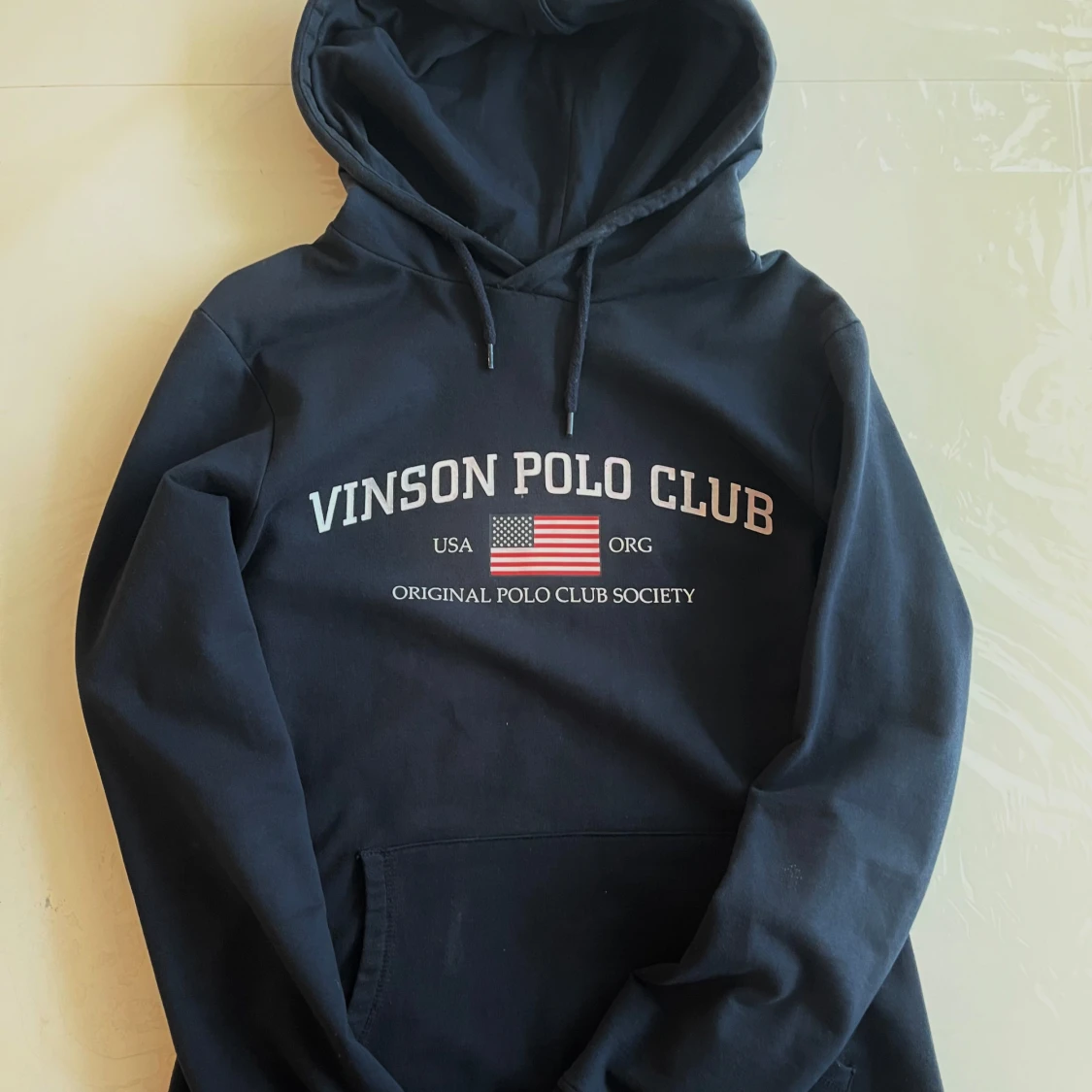Svart/Blå hoodie från Vinson Polo Club