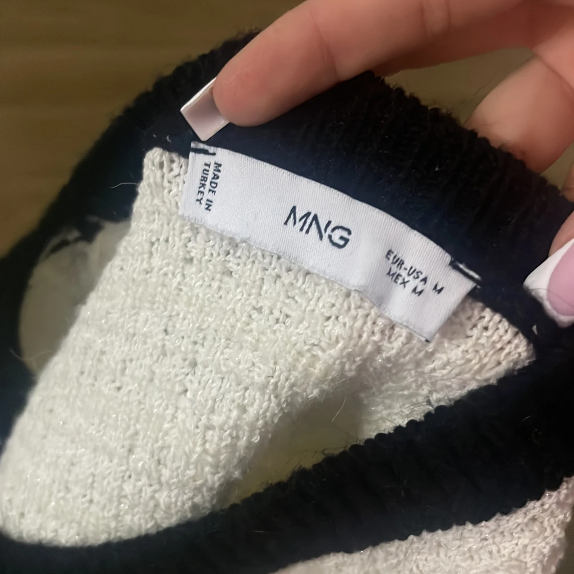 Vit stickad kofta från MNG - 2