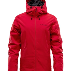 Röd vindjacka från Peak Performance - Snygg röd vindjacka från Peak Performance. Perfekt för utomhusaktiviteter i kyligare väder. Jackan är figursydd i midjan och perfekt passform. Använd ca 5 gånger