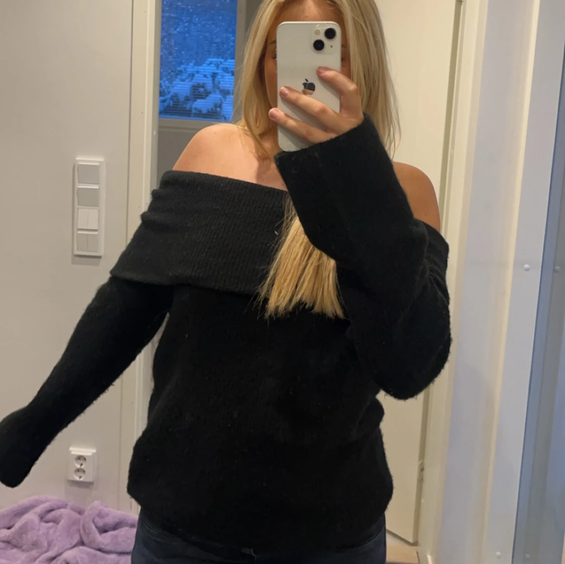 Svart offshoulder tröja från H&M