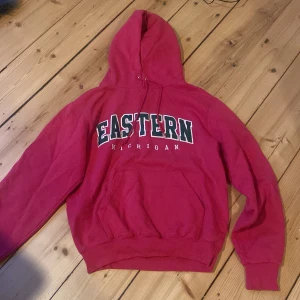 Röd hoodie från Champion - Säljer en vintage rosa hoodie från Champion i storlek S. Den är i bra skick och perfekt för höst och vinter. Säljer för 200🌸