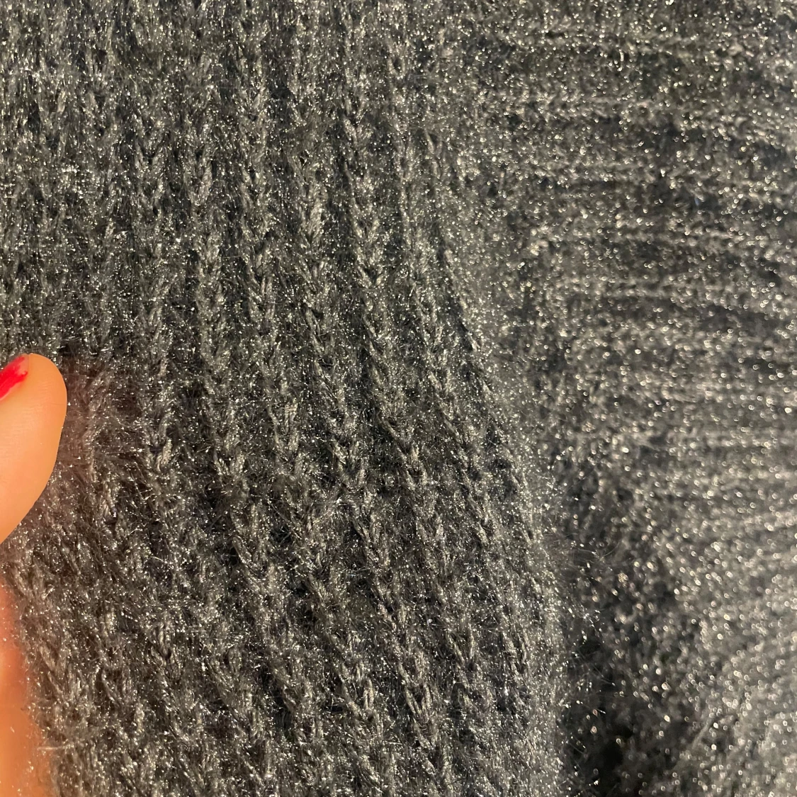 Mysig grå stickad kofta - 90