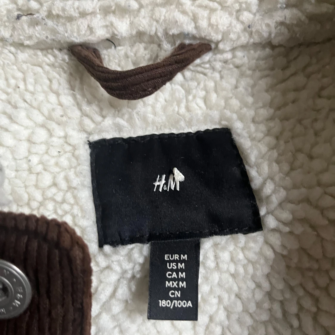 Brun manchesterjacka med teddyfoder - 4