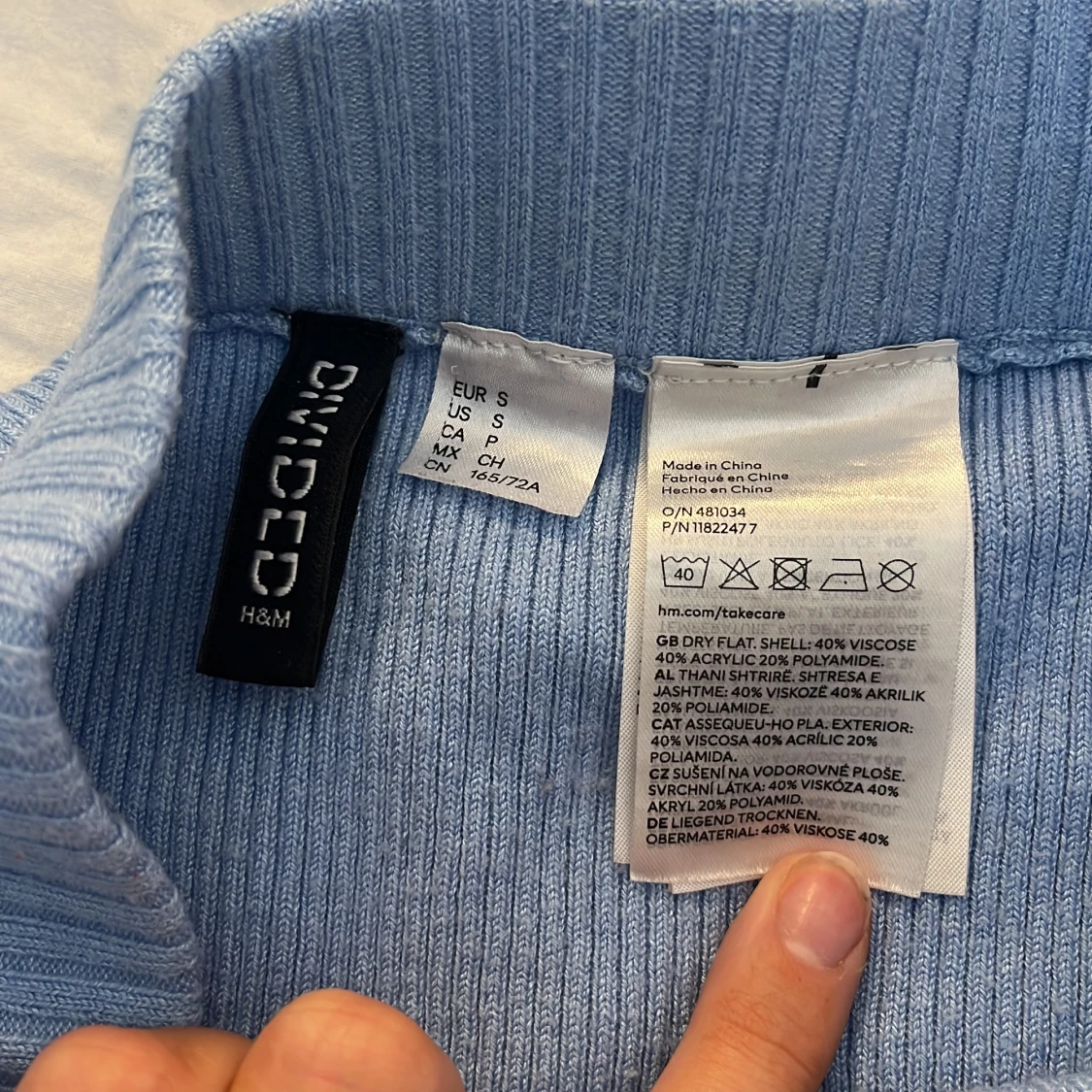 Blå ribbad kjol från H&M Divided - 3